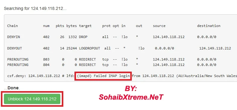 How To Unblock IP From Client Panel WHM
